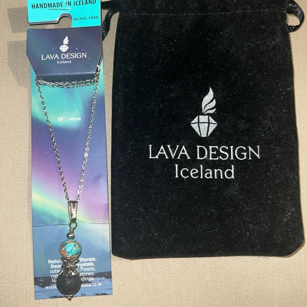 Lava Design Iceland Handmade Natural Stone Necklace